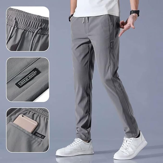 Combo of 2 Pcs Men's Regular Fit Lycra Track Pants (Pack of 2)
